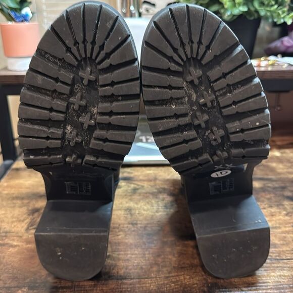 Forever 21 black moto zip booties size 10 - Picture 8 of 11